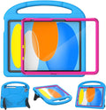 YIHE Kids Case for iPad A16 11th Generation (11" 2025) & 10th Gen (10.9" 2022) | Shockproof Tablet Cover with Built-in Screen Protector & Pencil Holder for iPad 10.9/11 Inch, Blue Pink