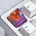 Whale Shark Artisan Keycap Orange Purple Ocean Keycap R1 SA Profile Custom Sea Creatures Keycaps 1U ESC Handmade Gaming Resin Key Cap Cherry MX Switch Compatible Mechanical Keyboard Ocean Lover Gift