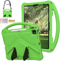 Kids Friendly Case for Apple iPad Air 11 M4 M3 M2 2026 2025 2024/ iPad Pro 11 M5 M4 2025 2024, EVA Durable Shockproof Handle Kickstand Lightweight Cover Case with Shoulder Strap, Green