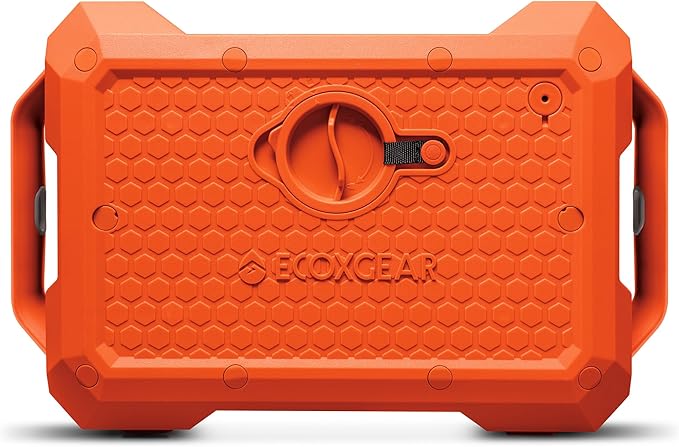 ECOXGEAR Defender: Outdoor Portable Bluetooth Speaker, 121dB Massive Sound, Waterproof and Drop Proof, with LED Party Lights, Pair up to 100, 25+ Hours Playtime (Blaze Orange)