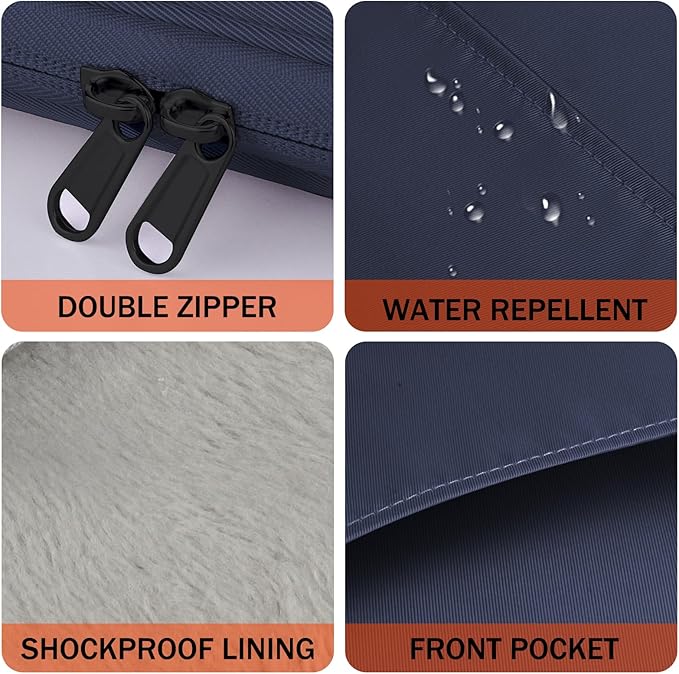 HoYiXi Universal Sleeve Bag for 6",6.8",7" Kindle Paperwhite/Colorsoft 2024-2012 Compatible with 6"-6.8" All-New Kindle/Kobo/Tolino/Sony,6" EReader with Anti-Drop Protective Cover,Blue