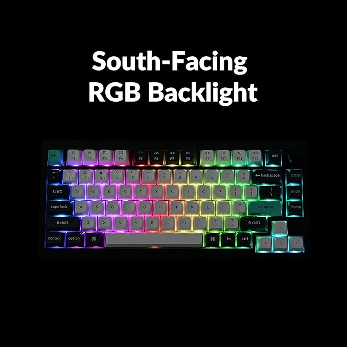 Keychron Q1 Max RGB QMK/VIA Custom Mechanical Keyboard, Hot-Swappable Full Metal Programmable Knob with Gateron Jupiter Brown Switch, 2.4 GHz/Bluetooth/Wired Gaming Keyboard for Mac Windows Linux
