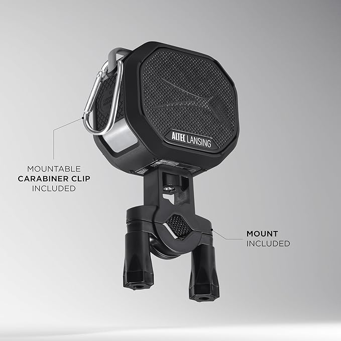 Altec Lansing HYDRATREK Magnetic Bluetooth Speaker, Waterproof IP67, Portable Speaker, True Wireless Pairing, USB-C Quick Charge, 3.7V 400mAh Battery, Voice Assistant, Perfect for Any Adventure