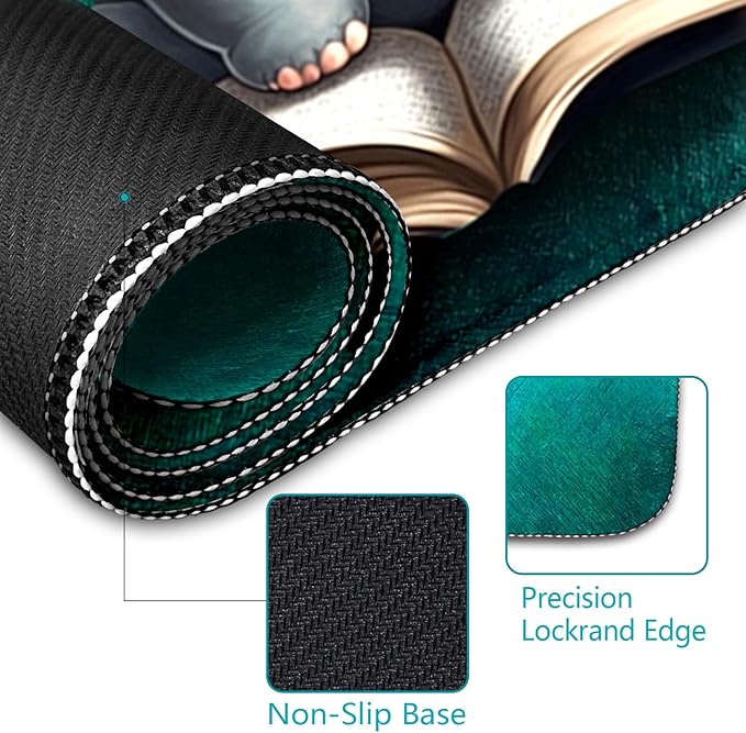 LIMKRIAN Elephant Mouse Pad, Large Extended Non-Slip Gaming Mat for Desk, Cute Keyboard and Mouse Pad for Computer, Laptop, Office Work, and Home, Stylish Desk Accessories (31.5x11.8 in)