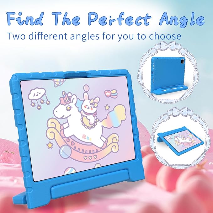 for iPad Pro 11 inch Case 2024 M4 5th Generation, Kids Proof Case for iPad 11 Pro, Protective Cover for iPad Pro 11" with Pencil Holder, Anti-Slip Handle Stand, Blue