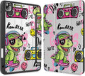 Mektron Case for iPad Pro 11 inch (4th, 3rd, 2nd & 1st Gen) 2022 2021 2020 2018, Buit in Pencil Holder with Shockproof Cover Clear Shell + Trifold Stand + Auto Wake/Sleep, Cool Dinosaur