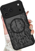 KANGHAR Case Compatible with iPhone 17 Pro Florals Pattern [Compatible with Magsafe] Cute Blooming Flowers Protective Magnetic Case for Girls Women Men