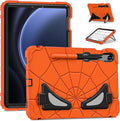 AKABEILA Compatible with Samsung Galaxy Tab S10 FE 2025/Tab S10 Lite 2025 Tablet Case，Lightweight Shockproof Rugged Protective Cover with Kickstand for Kids Children Boys Babies Orange Black
