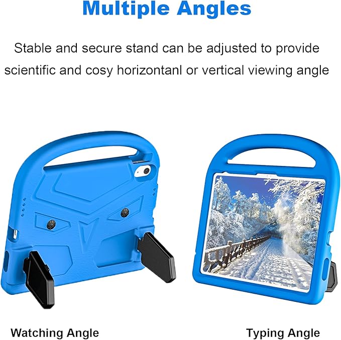 Dteck for iPad 10th Generation Case Kids 10.9 Inch 2022, Durable Lightweight Shockproof Protective Handle Stand EVA Foam Boys Girls Kids Proof Case for iPad 10th Generation 10.9 Inch 2022,Blue