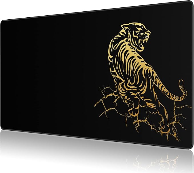Extended Speed Gaming Mouse Pad Large Size 35.4 X 15.7 X 0.12inches Desk Mat Mousepad with Personalized Design Office Users - Tiger