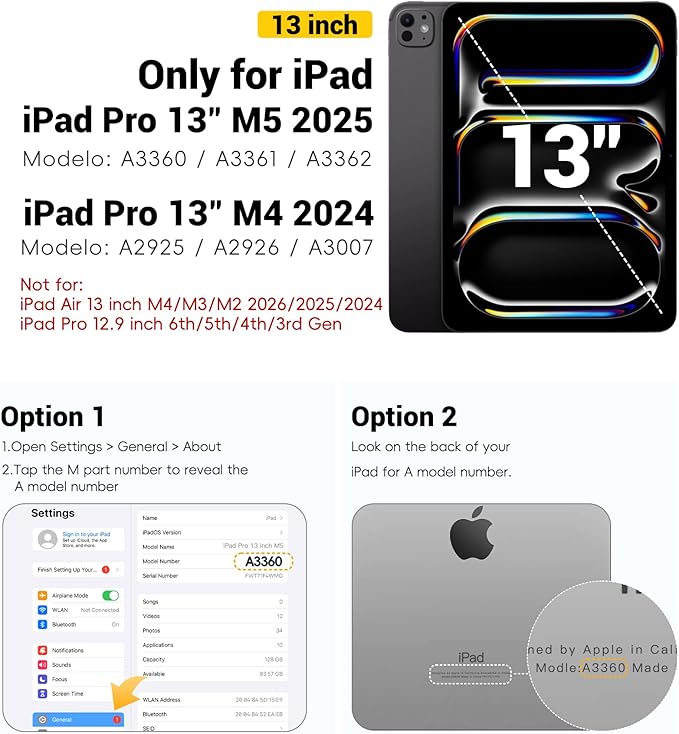 BRAECN Case for iPad Pro 13 Inch (M4/M5) 2024/2025, Protective Rugged Silicone Cover with 360° Rotating Kickstand, Ultra Stable Stand, Pencil Holder, Handle Grip, Adjustable Shoulder Strap, Navy Blue
