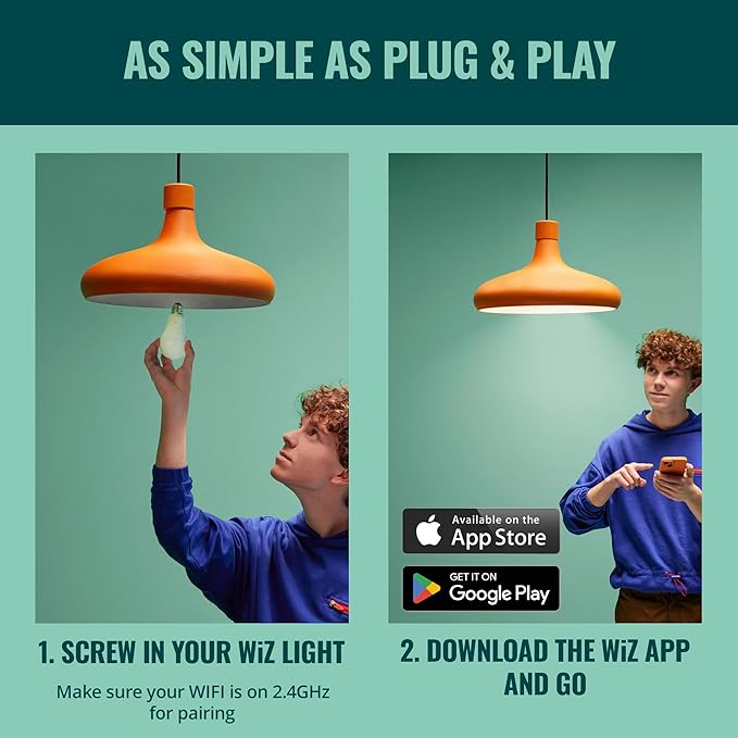 WiZ Connected 100W A21 Soft White LED Smart Bulb 1-Pack - E26- Indoor - Connects to Your Wi-Fi - Control with Voice or App + Activate with Motion - Matter Compatible