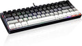 65% Gaming Keyboard, LED Backlit Mini Wired Keyboard, Ultra-Compact Anti-Ghosting No-Conflict 68 Keys Membrane Gaming Wired Keyboard for PC Laptop Windows Gamer(Gray-White)