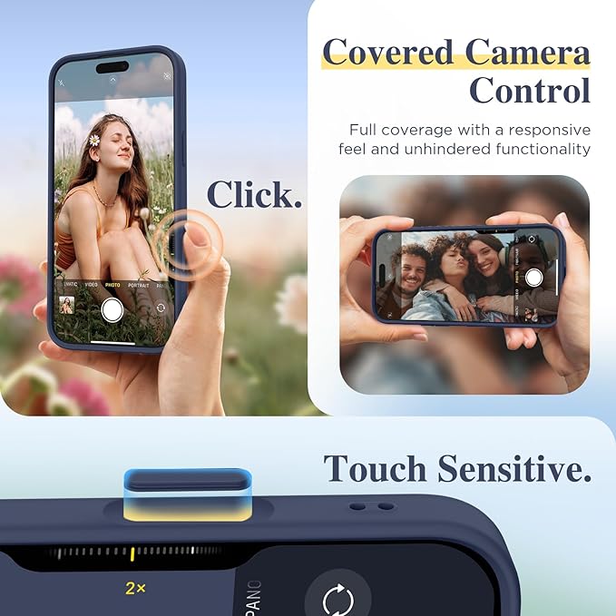 GVIEWIN for iPhone 16 Pro Max Case Compatible with MagSafe, [Military Grade Protection] [Screen Protector] Full Camera Protection Floral Translucent Women Magnetic Phone Case, Floratopia/Blue