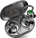 Wireless Earbuds Sport, Bluetooth 5.4 Headphones 3D Bass Hi-Fi Stereo Over Ear Buds, 60Hrs ENC Noise Cancelling Headset with Earhook, IP-X7 Waterproof Earphones Workout Running Gym for Android iOS