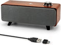 OR O R O W Computer Speakers,10W PC Speakers with Bluetooth,Stereo Sound & Enhanced Bass,USB Laptop Speakers,Sound Bar for PC, Phone and Mac(S207) (Brown)
