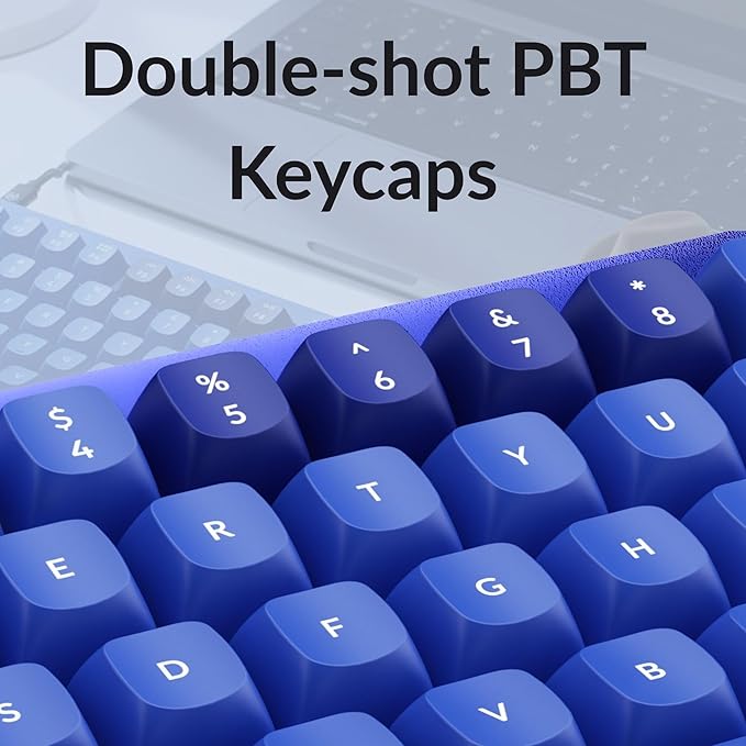Keychron Q1 RGB Wired Custom Mechanical Keyboard, 75% Layout RGB Backlight with Hot-swappable Gateron G Pro Brown Switch Double Gasket Compatible with Mac Windows Linux (Blue) -Version 2