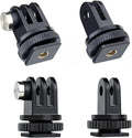 GEPULY 4 Pack Cold Shoe Mount Adapters,1/4" Thread Hole Cold Shoe Bracket,for GoPro Hero 13 12 11 10 9 8 7 6 5 4, Action Cameras DSLR Camera Cage Microphone LED Light Selfie Stick Monopod