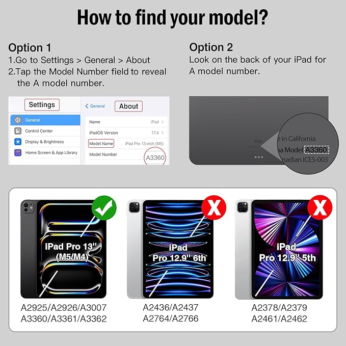 Antbox for iPad Pro 13 Inch Case M5 2025/M4 2024, Built-in Pencil Holder, Supports Pencil Pro/(USB-C), Auto Sleep/Wake, PU Leather (Brown)