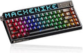 Machenike KT68 Pro Wireless Compact Mechanical Gaming Keyboard, Customizable LED Screen, 3-Modes 68 Keys Hot Swappable Yellow Switch, Anti-Ghosting, Transparent Keycaps, Win/Mac, Black