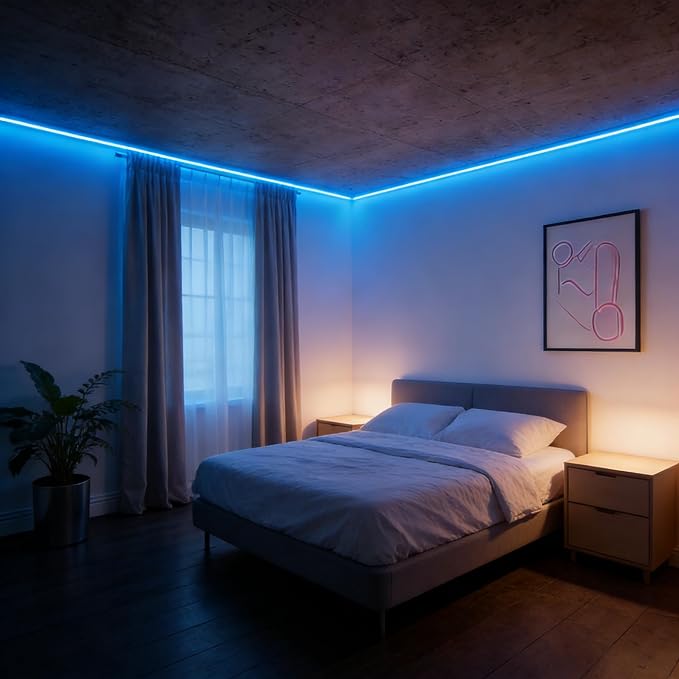 USB LED Light Strip, Ice Blue COB LED Strip Lights, 3.28FT TV Lights Flexible Small Led Lights with Touch Switch Controller 5V LED Strip Light for TV Backlight Bedroom