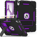 Grifobes Case for iPad Air 11-inch (M4/M3/M2) 2026/2025/2024,for iPad Air 5th/4th Generation 2022/2020 10.9",Heavy Duty Rugged Cover with Stand/Pencil Holder for Pad Air 5 4(Black+DeepPurple)