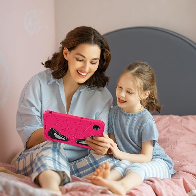 AKABEILA Compatible with Samsung Galaxy Tab A11+ 2025 11 inch Tablet Case，Lightweight Shockproof Rugged Protective Cover with Kickstand for Kids Children Boys Babies Strawberry Black