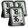 3 Pack Room Thermometer Indoor Hygrometer Digital Mini Humidity Meter Gauge with Temperature and Humidity Monitor Sensor for House, Pet, Plant, Incubator - Battery Included