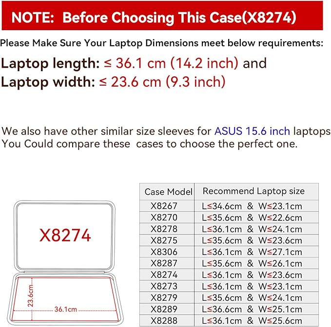 Smatree Hard EVA Protective Sleeve Case Compatible for 15.6 inch ASUS Vivobook 15X OLED, for ASUS Vivobook Pro 15 OLED K3500/M3500, for ASUS Vivobook 15/S 15 Seires Laptop Sleeve (X8274)