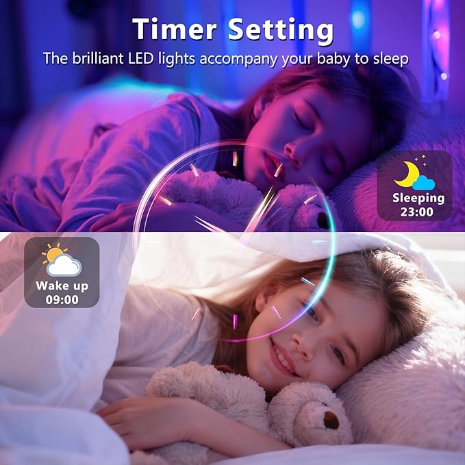 DAYBETTER Led Lights for Bedroom 150 ft (2 Rolls of 75ft), LED Lights with App Voice Control Remote, RGB Music Sync Color Changing Lights, Kitchen, Party,Home Decoration