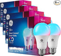 Cync GE A19 LED Smart Light Bulbs,Room Decor Aesthetic Bluetooth and WiFi Color Changing Lights,LED Indoor Light Bulb,Compatible with Alexa and Google,2 Count (Pack of 4)