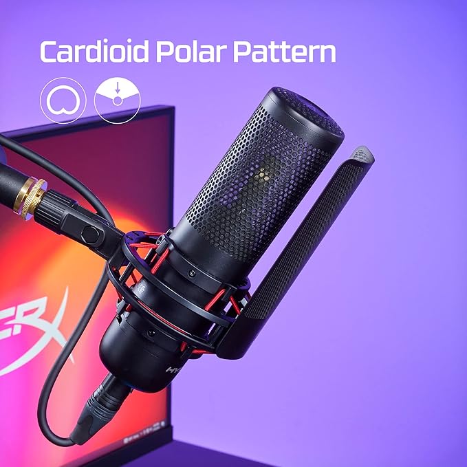 HyperX ProCast Microphone – Large Diaphragm Condenser Mic, XLR Connection