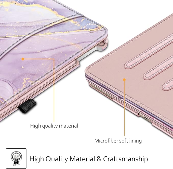 Fintie Multi-Angle Case, 2017/2015 iPad Pro 12.9 inch (Old Model) 1st & 2nd Gen Case - [Corner Protection] Folio Stand Cover with Pencil Holder & Pocket, Auto Wake/Sleep, Dreamy Marble