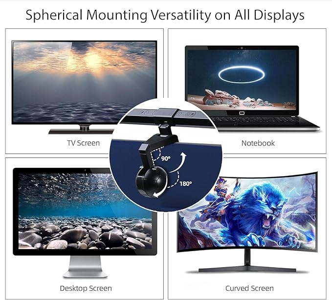USB LED Lamp for Computer Monitor - Adjustable Brightness & Color Temperature, USB Powered, Matte Graffiti Finish, 40 cm, 5W, Eye-Care, Easy Installation, Perfect for Reading, Laptop, and Study