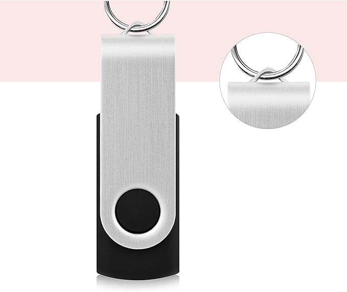 USB 3.0 Flash Drive KOOTION 10 Pack 32GB Thumb Drive 3.0 USB Stick Keychain Memory Stick Swivel Jump Drives, Mixcolors