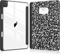 Soke Case for iPad Pro 12.9 Inch (6th/5th/4th/3rd Generation, 2022/2021/2020/2018) - Pencil Holder + Auto Sleep/Wake + Camera Protection, Transparent Shockproof Back Cover, Book Black