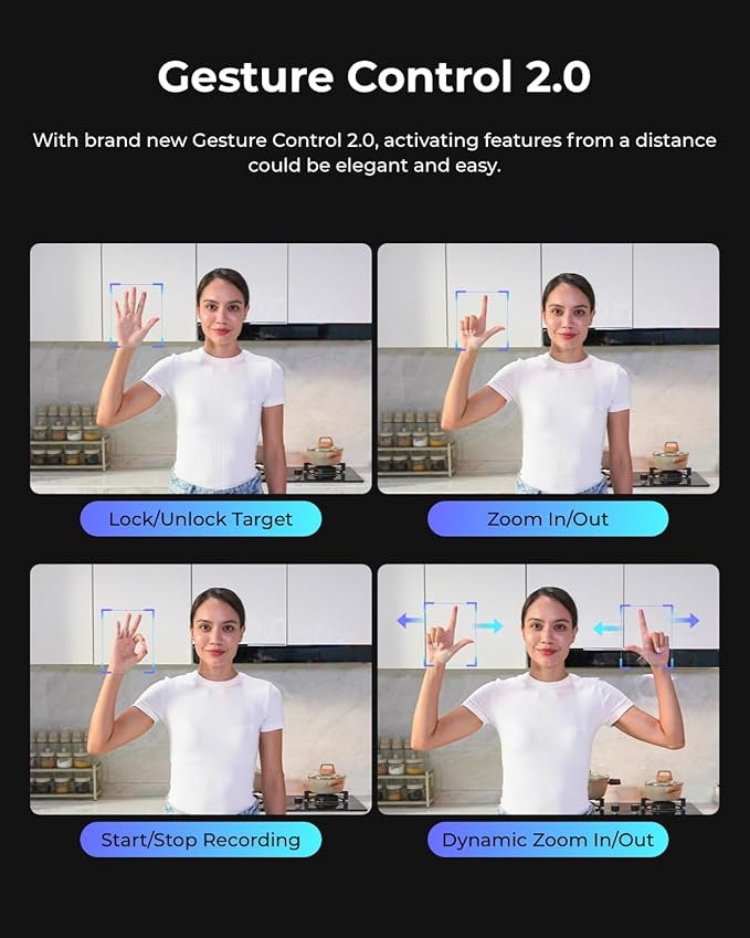 OBSBOT Tail Air NDI Streaming Camera 4K, AI Tracking PTZ Camera with Intelligent APP, Gesture Control, HDMI/USB-C/Wireless Webcam, Live Streaming Cameras (Tail Air+Remote (NDI Activated))