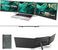 14" Triple Laptop Screen Extender, Ultra-Thin Lightweight FHD 1080P IPS Portable Monitor, Extended Dual Screen for Laptops 13-17.3" Compatible with Wins Mac Chrome Dex Phone Travel Work