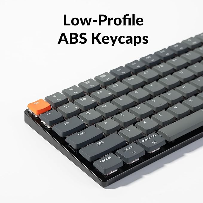 Keychron K3 Version 2, 84 Keys Ultra-Slim Wireless Bluetooth/USB Wired Mechanical Keyboard with White LED Backlit, Low-Profile Keychron Mechanical Brown Switch Compatible with Mac Windows