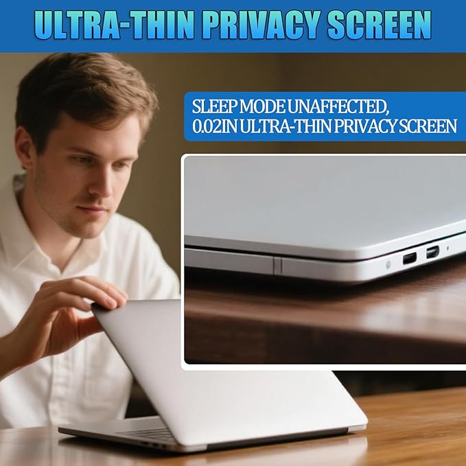 Nano-Suction Privacy Screen Protector for MacBook Pro 14 Inch (2021-2024, M1, M2, M3, M4, Pro, Max) Removable Laptop Privacy Screen Shield