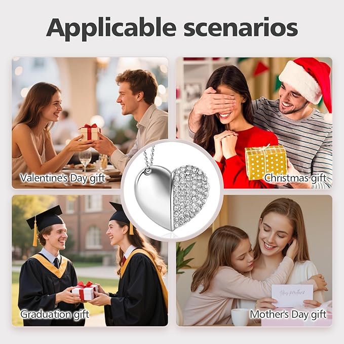 USB 2.0 Flash Drive,Cute Romantic Heart Shape USB Memory Stick,Thumb Drive for Photos, Music, Files Storage (Silver, 32, GB)