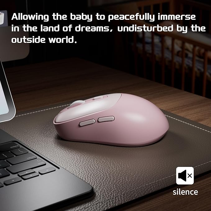 Camiysn V100 Wireless Mouse, Ultra-Light 2.4G USB Mouse with Adjustable DPI, Premium Rubber Scroll Wheel & Advanced Optical Sensor, Auto Sleep Mode for Energy Saving