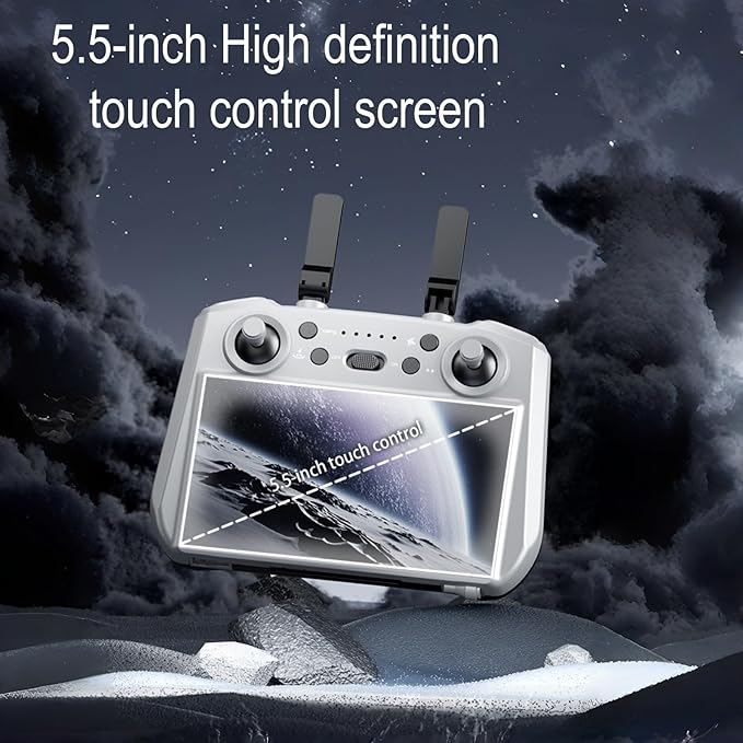 Drones with camera for Adults 4K,3-Axis Gimbal, Drone with 5.5-Inch Large Screen on Remote Controller 64GB memory card, Foldable GPS Drone with Brushless Motor,Auto Return ,Radar Automatic Obstacle Avoidance，90 Min Flight Time, Carrying Backpack for Tr...