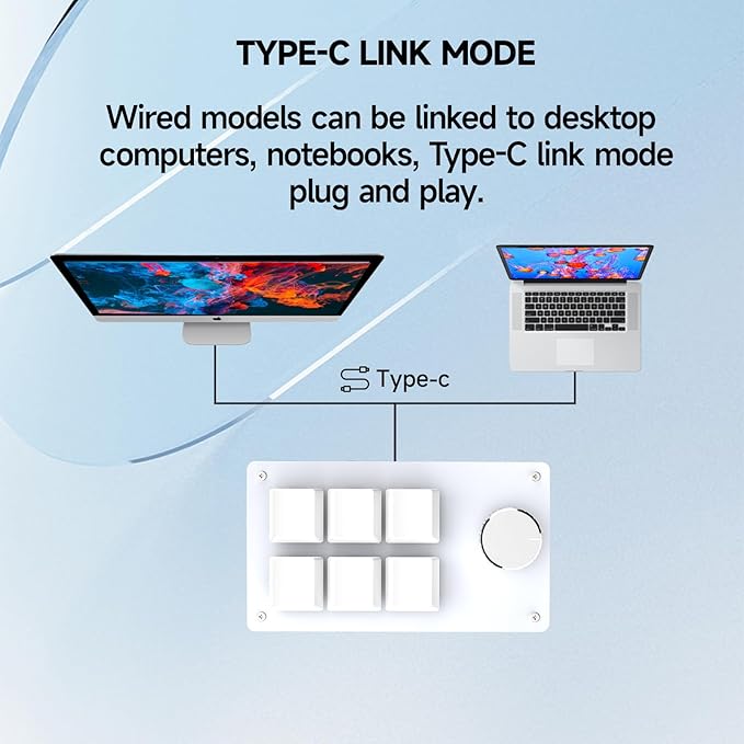 SIKAI CASE Programmable Macro Keyboard, 6 Key Mechanical Gaming Keypad, Custom Knob KeyPad, Hot swappable Switch Gaming Keyboard, Wired programmable keypad with Drawing Programming Video