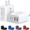 [2-Pack] 40W USB C Charger Block, 4-Port Type C Fast Charging Brick Dual PD&QC Wall Plug Adapter Compatible for iPhone13/14/15/16/17 Pro/Pro Max/iPad, Airpods, iwatch, Samsung Galaxy (White)