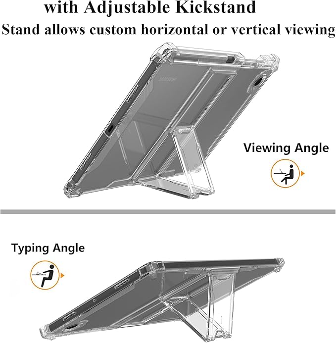 Clear Case for iPad mini 5 (2019) & iPad mini 4 (2015) with Pencil Holder & Kickstand Soft TPU Back Shockproof Transparent Cover [Corner Protection] for iPad mini 5th/4th Gen 7.9 inch,Clear