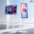 Portable Smart 27/32 in Full Hd Touchscreen Monitor, with Wheels and Remote Control, 5-6Hour Battery Life,Wireless/Wired Screen Mirroring, Rotating Display，4+64GB/8+128GB 27IN-8+128GB