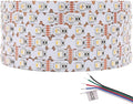 12V 4in1 RGBW LED Strip Lights 360° Bending S Shape RGB+6000K Daylight 16.4ft 240LEDs Dimmable RGBW Color Changing LED Light Strips for DIY Letters Irregular Lighting (RGB+6000K)