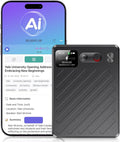 AI Voice Recorder, Note Taking Device, Transcribe & Summarize, Voice Recorder With Display, App Control, Supports 132+ Languages, 100H, 64GB, Magnetic Audio Recorder for Lectures Meetings Calls, Black