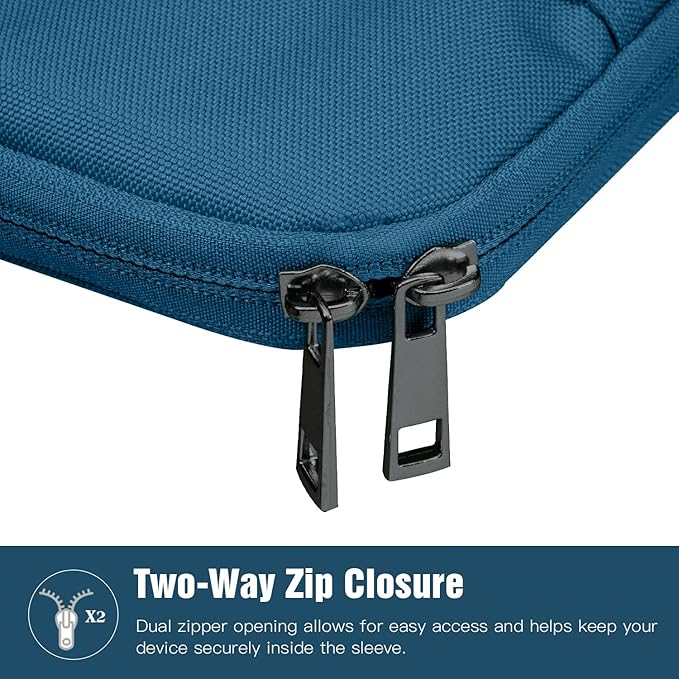 TiMOVO 9-11" Tablet Sleeve Bag for iPad 11-inch A16 2025, iPad 10.9"/10.2"| Air 11 Inch/5th/4th Gen. 10.9", Galaxy Tab A9+/A11Plus 11", Protective Bag Fit Smart Keyboard, Peacock